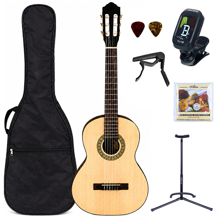 KOZMOS IC-100 3/4 NAT Natural Klasik Gitar Seti